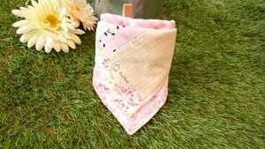  hand made baby's bib reversible both sides double gauze baby baby's bib neck around approximately 35cm.....No.823