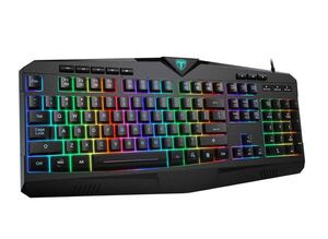Pictek PC232 112 キー有線膜キーボード rgb バックライト抗ゴースト英語キーボードノート pc 用
