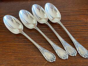  Chris to full * maru Lee original silver plating made table spoon 4ps.@20.5cm/Marly/458