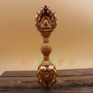 [.. law . temple . Buddhist altar fittings ] genuine ..... gold Gou . Buddhism handicraft copper made burnishing finishing length 22cm