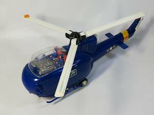  super bright kopta- electric mileage propeller rotation machine gun moveable luminescence sound big size total length approximately 40.. river toy industry secondhand goods rare waste version 