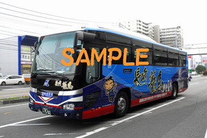 D【バス写真】Ｌ版４枚　長崎県営バス　ブルーロマン　宮崎線