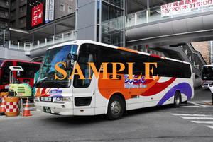 D-15A【バス写真】Ｌ版４枚　防長バス　エアロバス　セレガR　福岡線