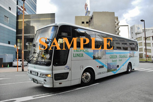 D【バス写真】Ｌ版２枚　鹿児島交通観光バス　エアロクイーンⅠ 　桜島号