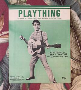 TERRY WAYNE Sheet Music PLAYTHING ロカビリー 50’s