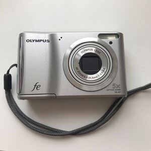【訳あり】デジタルカメラ コンパクトデジカメ OLYMPUS FE-47 オリンパス　5× OPTICAL ZOOM fe デジカメ　カメラ　シルバー　U9WA