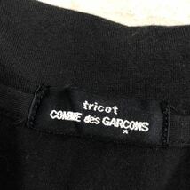 ★送料360円】コムデギャルソン tricot COMME des GARCONS トリコ ノースリーブシャツ ブラウス 黒 ブラック カットソー生地 女性用 R-2018_画像3