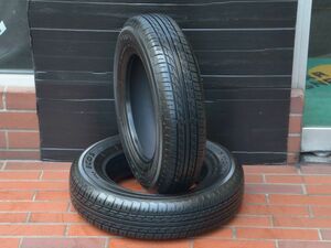 12インチ ヨコハマ エコス ES300 135/80R12 135/80-12 中古タイヤ2本セット 7分山 東京 八王子 店頭取付OK 室内保管品