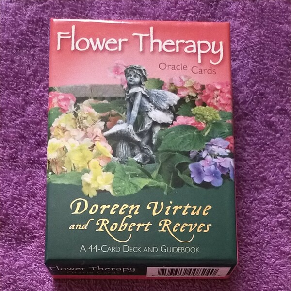 金縁　絶版品　美品　 ドリーン・バーチュー　Flower　Therapy オラクルカード　英語版　日本語解説なし