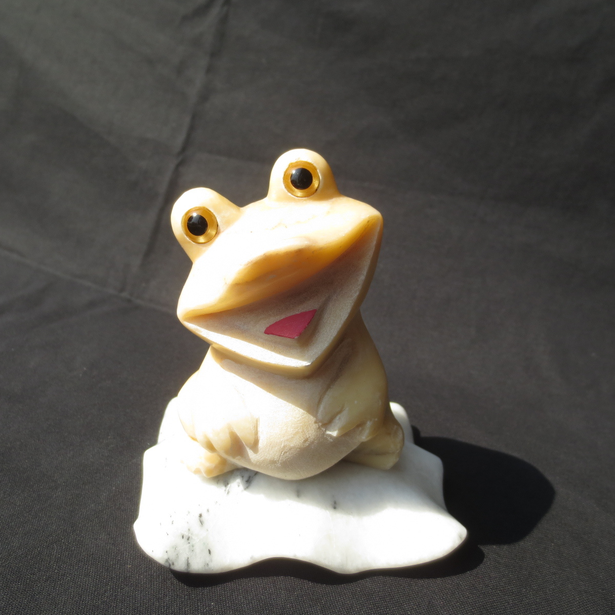 Frosch Frosch Niedliche Froschfigur Verschiedene Waren Granitobjekt Steinfrosch Kostenloser Versand KA08, handgemachte Werke, Innere, verschiedene Waren, Ornament, Objekt