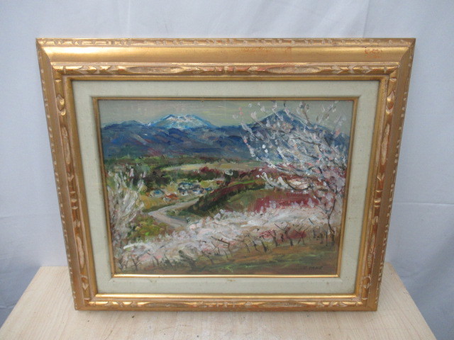 E8387 Artist: Take Yuichiro Title: Ume-Matcha Painting Authentic Guaranteed, Painting, Oil painting, Nature, Landscape painting