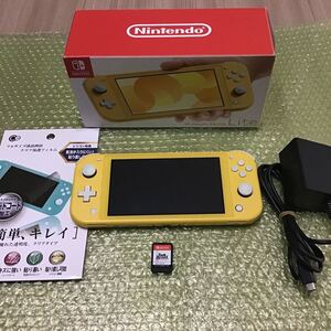 ニンテンドースイッチライト Switch lite 本体 + 純正ACアダプター + 大乱闘スマッシュブラザーズ + 保護フィルム