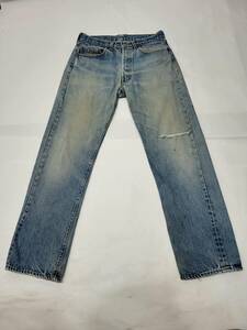 80s USA製 Levi's リーバイス 501xx 内股シングル 裾チェーンステッチ w31 赤耳期赤タブ 524 ビンテージジーンズ 