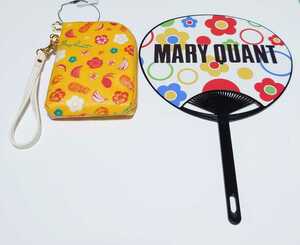 マリークワント マルチポーチ トロピカル ポーチ シガレットケース コスメポーチ リップポーチ 化粧ポーチ 小物入れ MARY QUANT うちわ