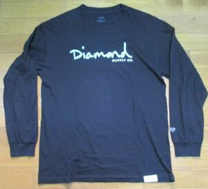 ダイヤモンド　サプライ　ロンT　Mサイズ　黒　長袖　Tシャツ　ロゴ　Diamond supply