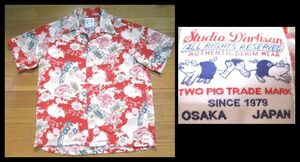 daruchi The n total pattern aloha shirt red series M size 5209 pig pig 