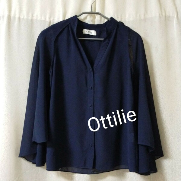 値下げ!　Ottilie デザインシフォンブラウス