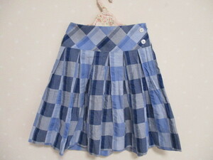 ■ ファミリア ■ 可愛いスカート 130㎝ ブルー 10807 未使用