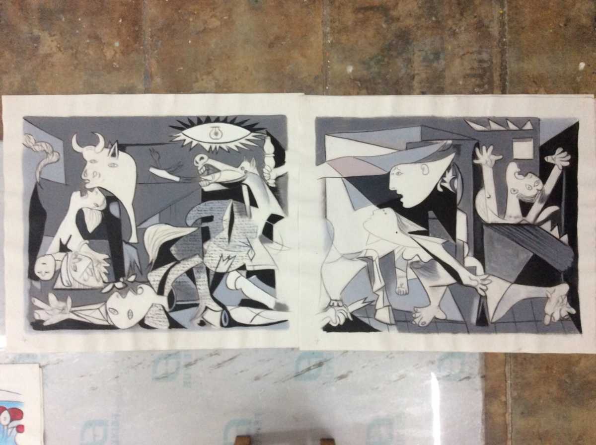 リターン ヤフオク! - Modern Art 肉筆 油絵 F20号『納骨堂』ピカソ