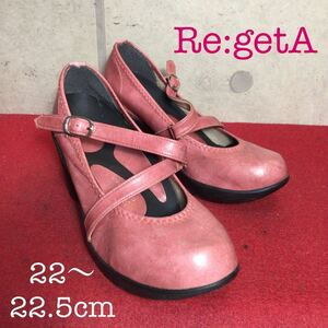 [ selling out! free shipping!]A-89 Re:getA GLAMOROUS Wedge heel pumps 22~22.5cm! used box less .!