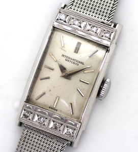 [IWC] Schaffhausen Manual winding watch PT900 with Hallmark Platinum after diamond Vintage Ladies [R3.12] A line, IWC, etc.