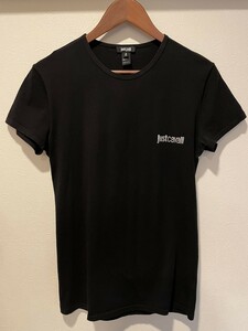 《送料込み》高級紳士服 Just cavalli underwear ジャストカヴァリ Tシャツ 半袖 肌着 ブラック メンズ S インポート イタリア 人気 美品