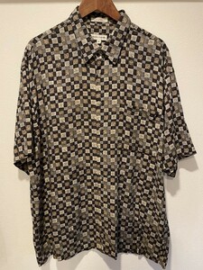 《送料込み》80年代 vintage レーヨン100%!! Pierre Cardin ピエールカルダン 総柄 シャツ XL オーバーサイズ 80s ビンテージ ヴィンテージ