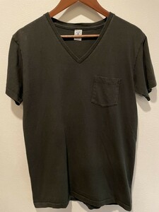 《送料込み》USA製 VELVA SHEEN ベルバシーン Vネック ポケットTシャツ 半袖 メンズ M 復刻タグ 60年代 vintage ビンテージ ヴィンテージ