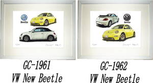 GC-1961 Volkswagen Beetle *GC-1962 VW New Beetle limitation version .300 part autograph autograph have frame settled * author flat right .. hope number . please choose 