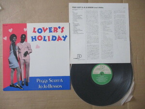 LP Peggy Scott & Jo Jo Benson「LOVER'S HOLIDAY」国内盤 PLP-307 帯無 盤B面に軽いかすり傷 ジャケット・解説・歌詞に微かなシミ 全16曲