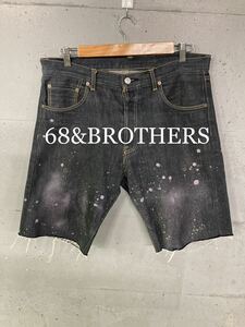 68&BROTHERS ペンキ加工デニムショートパンツ！