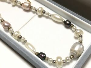  oval pearl fake pa- ruby z21.5g design long necklace beautiful goods [ inspection / pearl ]