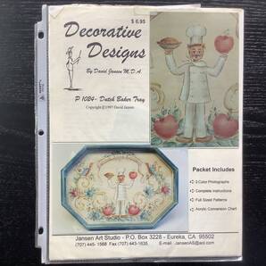 手芸図案■ARTBOOK_OUTLET■C2-238★送料無料 絶版 TOLE トール デザイン パケット デビッドジャンセン ジョソーニア ダッチベーカートレイ