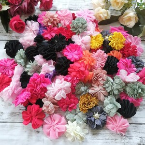 ハンドメイド ワッペン 刺繍 綺麗なワッベン 手作り 花モチーフ PH1