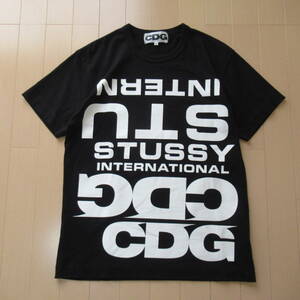 ★即決送込★CDG STUSSY Tシャツ 黒 M COMME des GARCONS コム・デ・ギャルソン コムデギャルソン コム デ ギャルソン ステューシー l xl