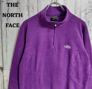 人気 US規格 ノースフェイス ポーラテック フリース 刺繍ロゴパープル（紫）L