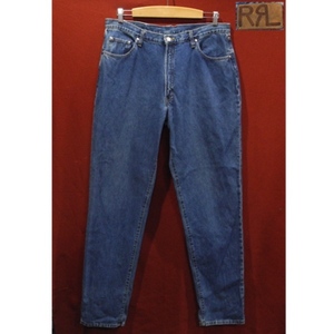 RRL ラルフローレン ダブルアール 90's USA製 デニム パンツ バギーパンツ インディゴ 紺 38 x 36 ビッグサイズ