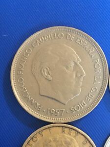 スペイン旧硬貨　四枚セント　美品希少