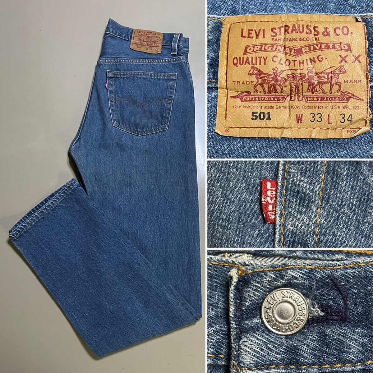 大きい割引 Levi''s ビンテージオリジナル トップボタン 裏8刻印有