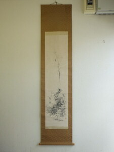 Art hand Auction h1G182Z — Аутентичный подвесной свиток., бумага, от уроженца Вакаямы, Масакацу Хидака, Якорори (рабочее название), Рисование, Японская живопись, Цветы и птицы, Дикая природа