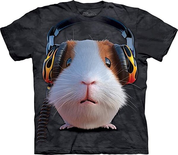 THE MOUNTAIN DJ モルモット Guinea Pig 半袖 Tシャツ USA輸入 (キッズXL)【新品】3Dイラスト タイダイ ザマウンテン 天竺鼠 モル好き
