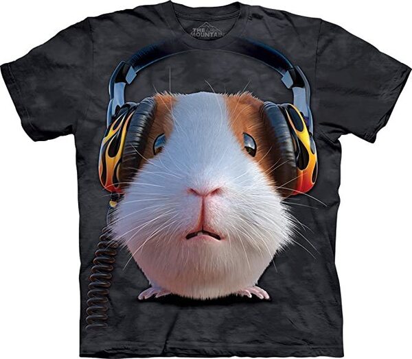 THE MOUNTAIN　DJ モルモット Guinea Pig 半袖 Tシャツ USA輸入 (キッズXL)【新品】3Dイラスト タイダイ ザマウンテン 天竺鼠 モル好き