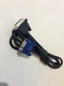  secondhand goods DVI-A( male ) - Mini D-Sub15 pin ( male ) display connector conversion cable 1.36m present condition goods 