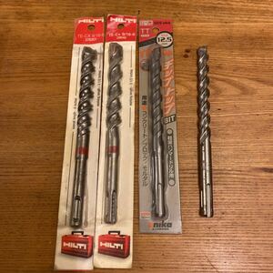 ★未使用品★　ドリルビットまとめて４本 【HILTI ヒルティ14.5mm２本、ユニカ12.5mm１本、10.5mm1本】