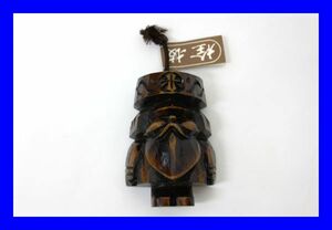 ●新品未使用 ヴィンテージ 木彫りアイヌ栓抜き せんぬき センヌキ 北海道 民芸品 アンティーク コレクション Z2676