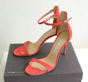  trying on goods PELLICO Perry ko sandals SAMI 90 red suede size 38