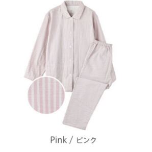パジャマ レディース 綿100% 前開き ルームウェア 新生活 Mサイズ ピンク