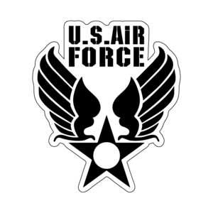 透明 アメリカ空軍 ステッカー 黒 1枚 ミリタリー ステンシル アメリカン U.S.AIR FORCE アメリカ