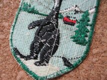 70s カナダ ジャスパー国立公園カナダくま熊ビンテージ刺繍ワッペン/Rocky Mountainカナディアンロッキー観光クマ土産かわいいキャラクター_画像6