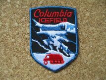 80s カナダCOLUMBIA ICEFIELDビンテージ刺繍ワッペン/雪山スキーCANADIAN ROCKIES登山カナディアンロッキー観光キャンプ土産カスタム_画像1